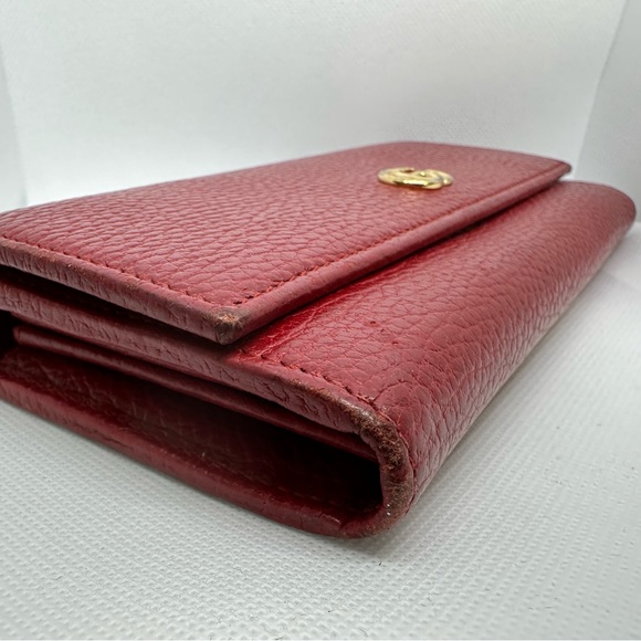 Gucci GG Marmont Continental long wallet in hibiscus on unbranded chain - Picture 8 of 16